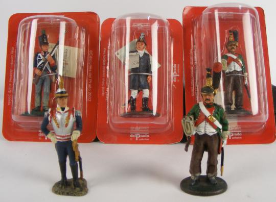 Soldats des guerres napoléoniennes. Pietons.  figurines Del Prado - L'unité - VENDUS SANS BLISTERS