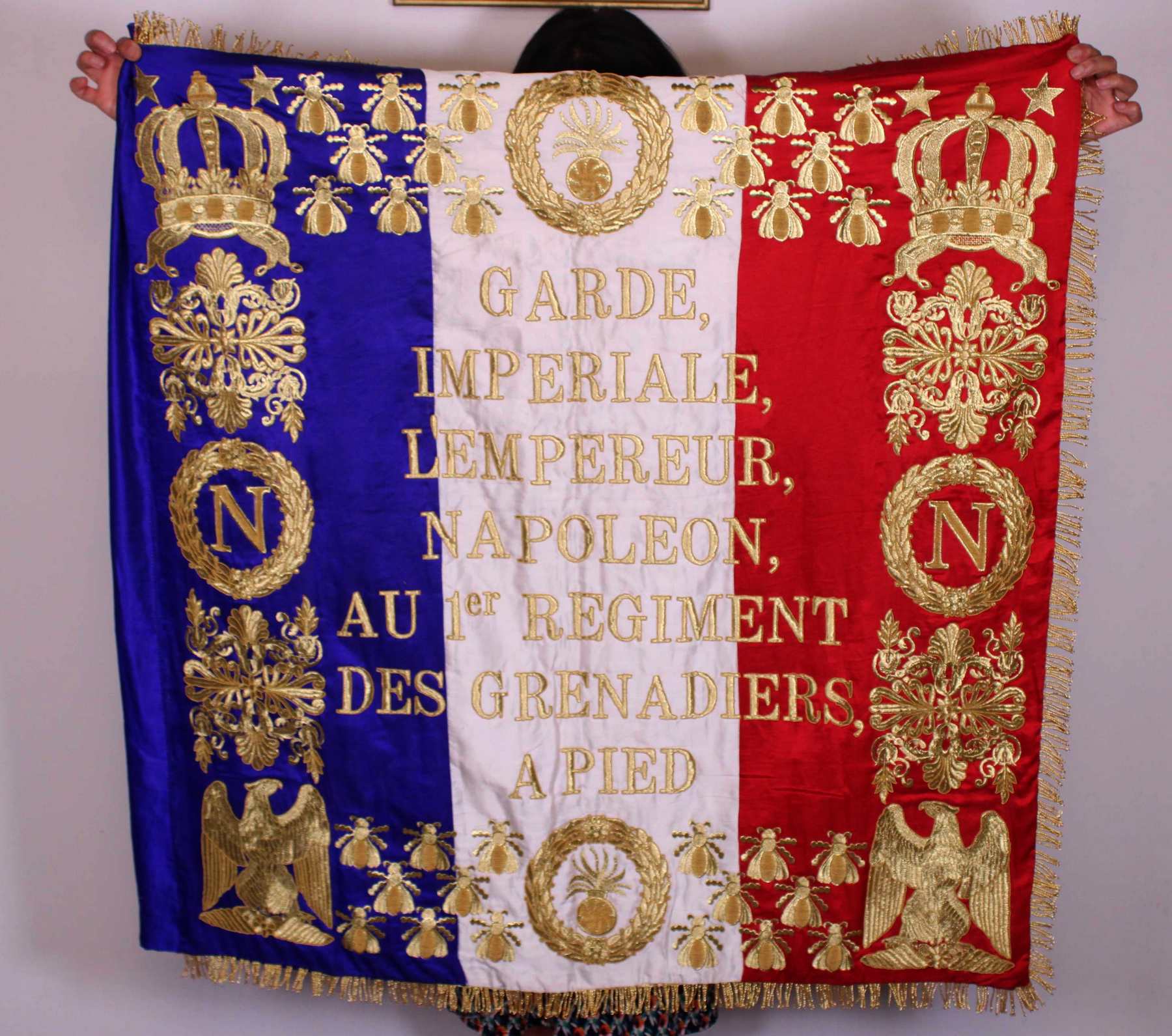 Drapeau Impérial Napoléonien avec hampe (modèle 1)