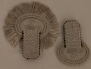 Épaulettes d'officier premier Empire de cuirassier ou carabinier, argent - La paire