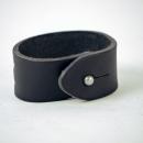 Bracelet motif celtique en cuir noir 3 cm - L'unité
