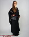 Robe Ida médièvale noire avec galon