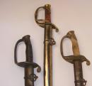 1821-1845-1855. lot de 3 sabres d'officier d'infanterie