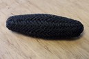 Boutons type cabillot en bois recouvert de fil tressé noir