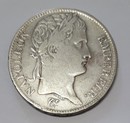 Napoléon 1808 tête laurée calendrier grégorien 5 francs, République Française, pièce argent