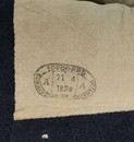 Capote troupe gris de fer bleutée datée 21-4-1899, boutons infanterie, vendue en 6h!