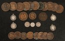 Lot de 29 pièces de monnaies et médailles Second Empire