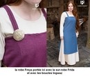 Robe Freya ou sous-robe médiévale en coton