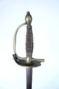 Épée d'officier modèle 1786, pommeau en olive striée. Filigrane détendu