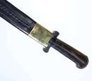 Dague de chasse/venerie, avec poignée en corne noire, montée avec une lame de briquet de Klingenthal de 1814
