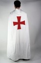 Templier - Cape coton blanc 2 croix rouges
