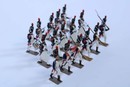 Lot de 31 chasseurs à pied de la Garde Impériale, dont sapeurs, musique, porte drapeau....