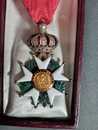 Décoration de chevalier de la Légion d'Honneur. Second Empire. Dans sa boîte. 