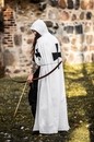 Teuton - Cape coton blanche 2 croix noires