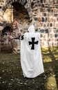 Teuton - Cape coton blanche 2 croix noires