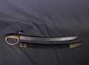 Sabre briquet d'ÉPOQUE, de la manufacture de Versailles, lame datée janvier 1813, avec fourreau d'origine