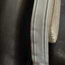 35 mm - Galon metallique 2 boyaux  ARGENT - Fab france ANCIENNE - Le mètre 