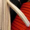 Ganse carrée mohair 6 mm pour brandebourgs. Noir 