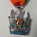 Italie / France : Couronne de fer de CHEVALIER - Croix pendante. Vendue avec son ruban de 75 mm