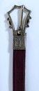 Ceinture fine 1,5 cm boucle tulipe - pointe métal