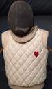 Plastron de Maitre d'Armes matelassé, avec coeur rouge pour l'escrime militaire. Prix sans le masque.