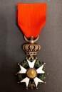 Croix de chevalier de laLégion d'Honneur. Restauration. Avec ruban neuf, dans boite ancienne.