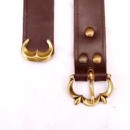 Longue ceinture médiévale 3 cm - embout métal