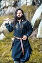 Tunique viking Snorrason avec broderie manuelle