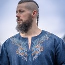 Tunique viking Snorrason avec broderie manuelle