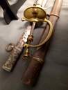Lot bricoleur: glaive, épée à réparer et 2 fourreaux. Verdus en 2 h
