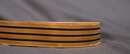 Galon Bride Or 3 raies noires - 30 mm - Fab. Française ancienne - Prix au mètre - 
