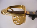 Copie du sabre de Lafayette, par le médaillier Franklin - réalisée à l'initiative du musée des armées. Avec son support
