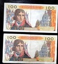 Billets de 100 Fr Bonaparte, année 1959. Prix à l'unité.