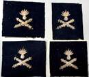 Insigne de sous-officier TIREUR POINTEUR de mitrailleuse. L'unité. Grenade sur canons croisésArgent/ laine noire 