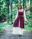 Escarcelle viking Adalar avec fermeture en bois brun