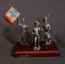 Étains du prince. L'Empereur, un grenadier à pied de la Garde et un porte drapeau.