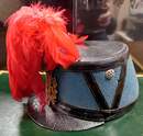 Shako ancien d'élève officier de Saint Cyr, avec plaque au modèle de 1872