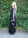 Robe du moyen-âge Mélisende NOIRE et BLANCHE - XS uniquement
