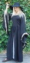 Robe du moyen-âge Mélisende NOIRE et BLANCHE - XS uniquement