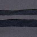 Tresse plate Bleu Marine en laine - 10 et 15 mm - Fab. Française ancienne - Au mètre 