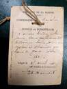 Modèle type du ministère de la marine, pour veston et chemise de laine de garde pêche. 1911