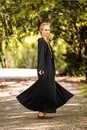 Robe ample Adélaïde NOIRE manches longues