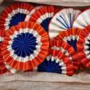 Cocardes tricolores: bleu, BLANC, rouge pour képis belle époque. Neuves de stock. Prix à l'unité