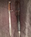 Baionette allemande, pour Mauser. Marquée au talon ERFURT. Avec gousset