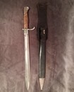 Baionette allemande, pour Mauser. Marquée au talon ERFURT. Avec gousset