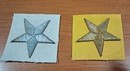 Étoiles brodées or ou argent sur fond de toile 52 X 52 mm
