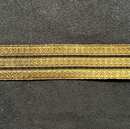 Galon Lézardé gaufré Or - 2 raies Kaki  - 23 mm - Fab. Française ancienne - Au mètre - 