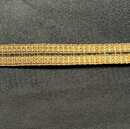 Galon Lézardé gaufré Or - 1 raies Kaki  - 14 mm - Fab. Française ancienne - Au mètre -  