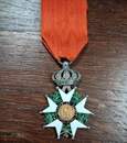 Ordre de la Légion d'Honneur, étoile de chevalier second Empire avec son ruban ancien