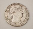 Napoléon 5 francs, aspect argent. Pièce du premier Empire, copie