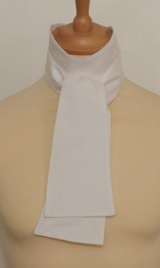 Cravate blanche ou noire 100 % coton